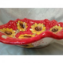Italian Red Ceramic Bowl...