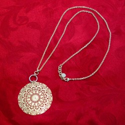 Gold Necklace with Medallion